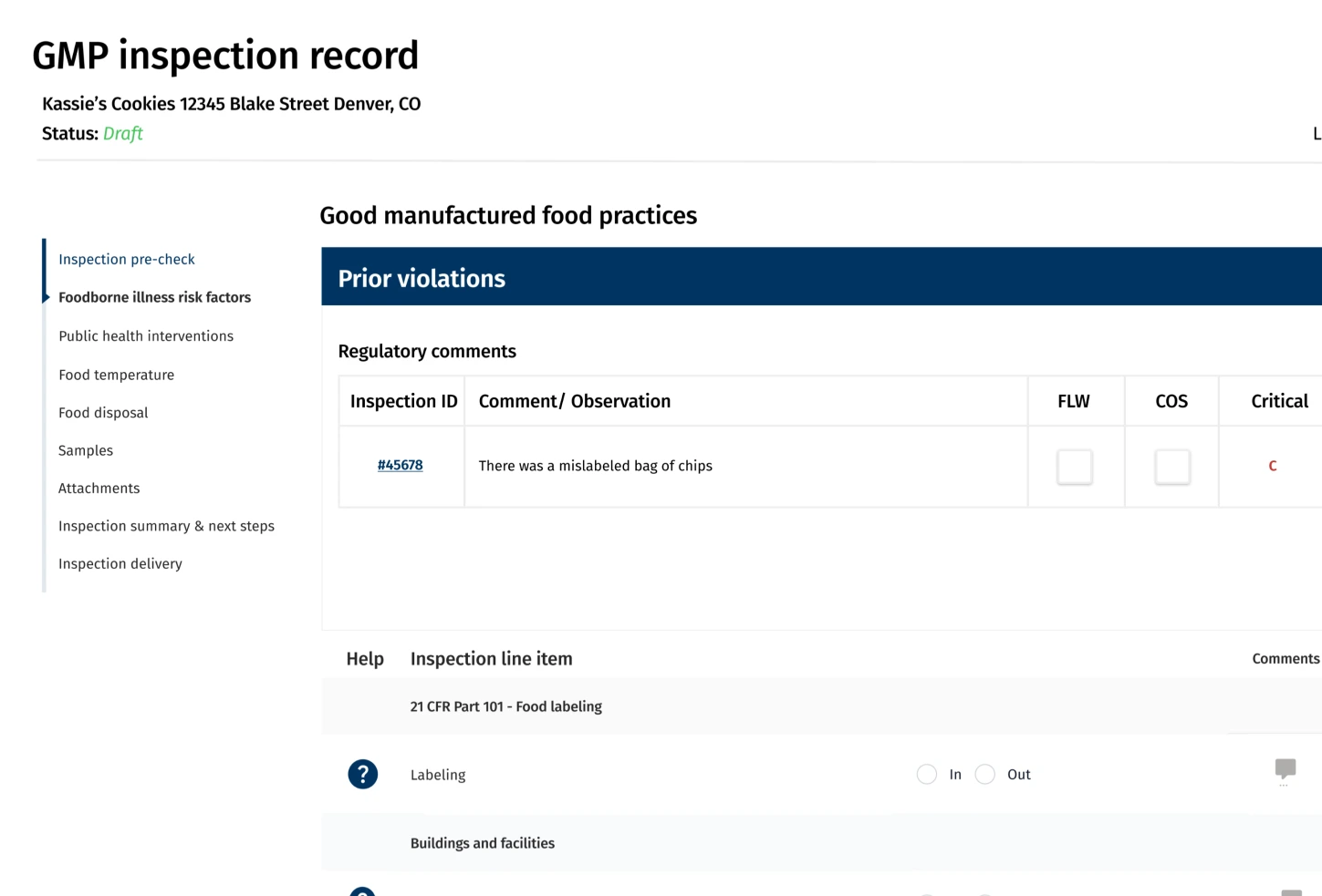 Safher app gmp inspection